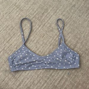 Blue Polkadot Bathing Suit Top